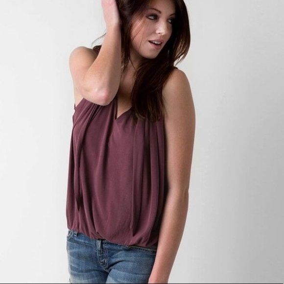 Free People Forget Me Not Tie-Neck Tank Shiraz XS - Picture 3 of 16
